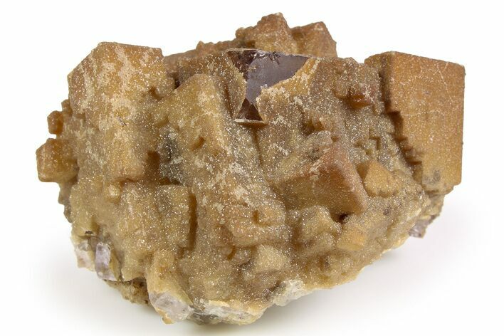 Smithsonite Encrusted Purple Cubic Fluorite - Cave-In-Rock #260295